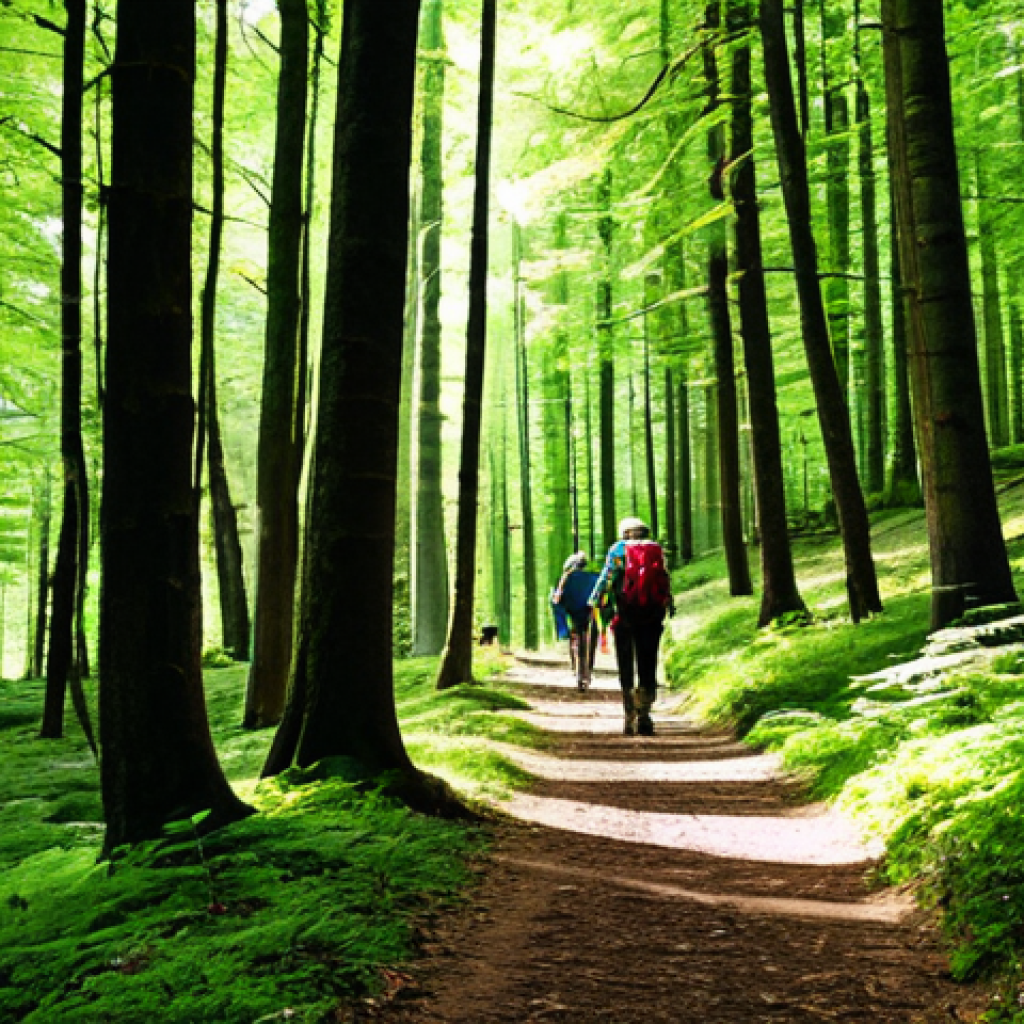 **

"A lush, green forest scene in Germany, showcasing a variety of trees (beech, oak, fir) and undergrowth, fully clothed hikers on a marked trail, filtered sunlight, emphasizing biodiversity and a healthy ecosystem, demonstrating sustainable forestry. Safe for work, appropriate content, family-friendly, perfect anatomy, correct proportions, natural pose, professional, high quality."

**