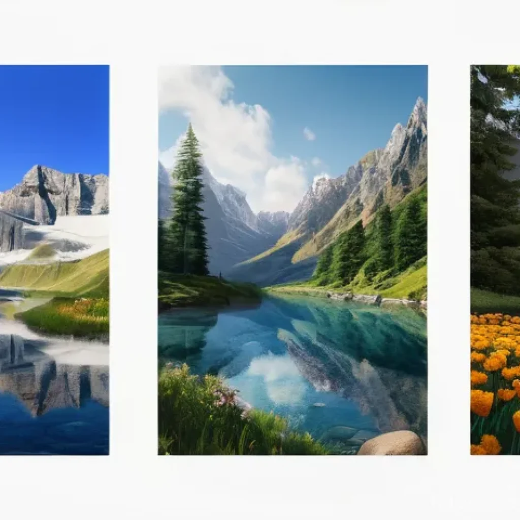 기후 변화에 대한 생물 다양성 보전의 중요성 - Here are three image prompts in English, designed to be detailed and adhere to the specified safety ...