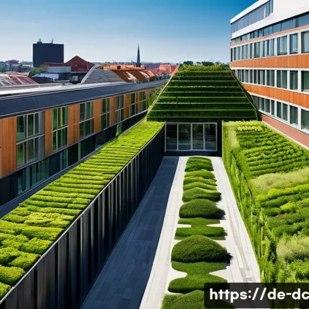 자연 기반 기후 솔루션의 기초 연구 - **Prompt 1: Urban Green Oasis in a German City**
"A vibrant, high-angle shot of a modern German ...